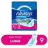 Always Cool & Dry, No Heat Feel, Maxi Thick, Long Sanitary Pads With Wings, 9 Pad Count