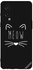 ملصق حماية لهاتف ون بلس نورد 2 5G بتصميم كلمة "Meow" أسود/ أبيض