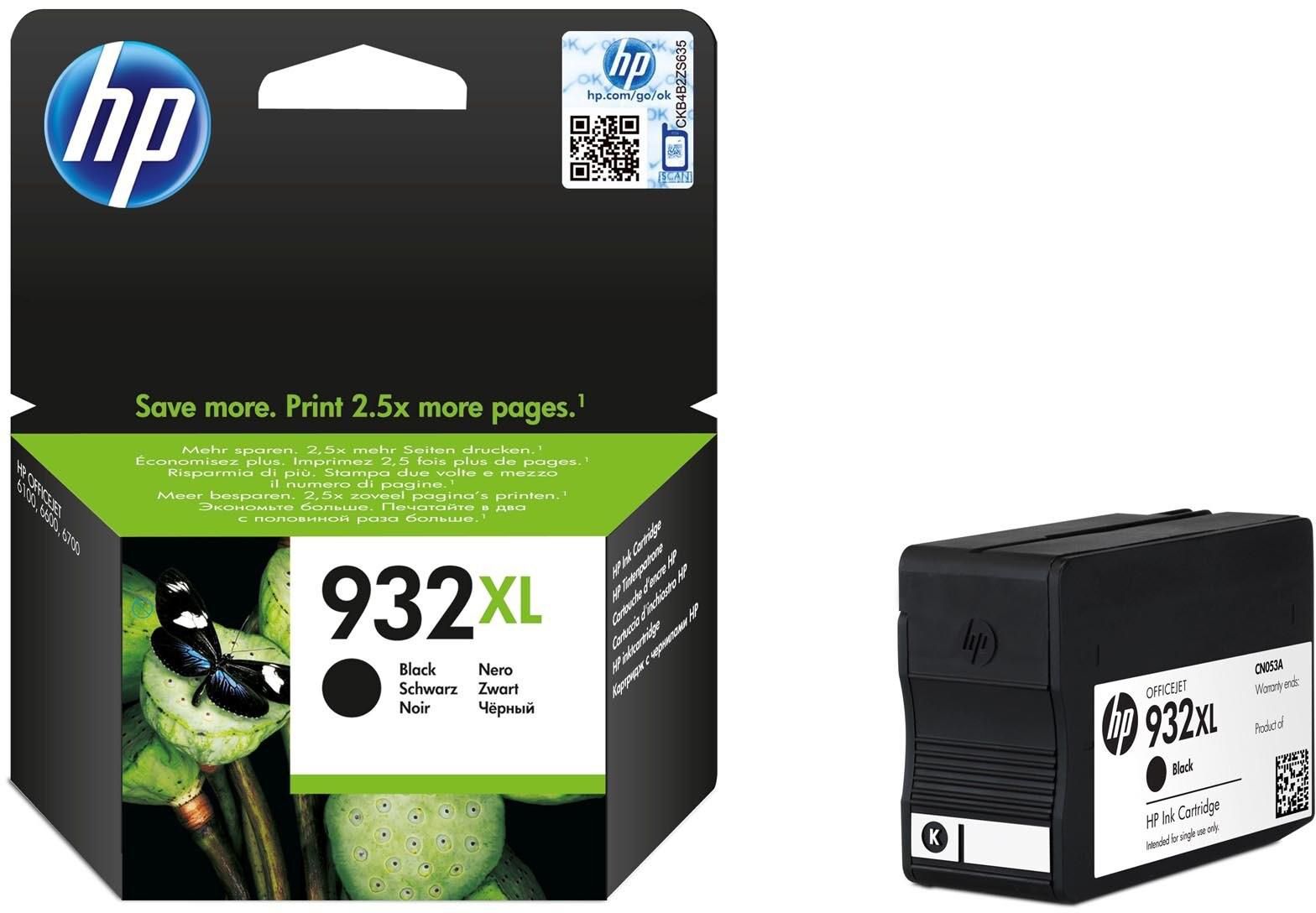 HP 932XL High Yield Black Original Ink Cartridge  CN053AE