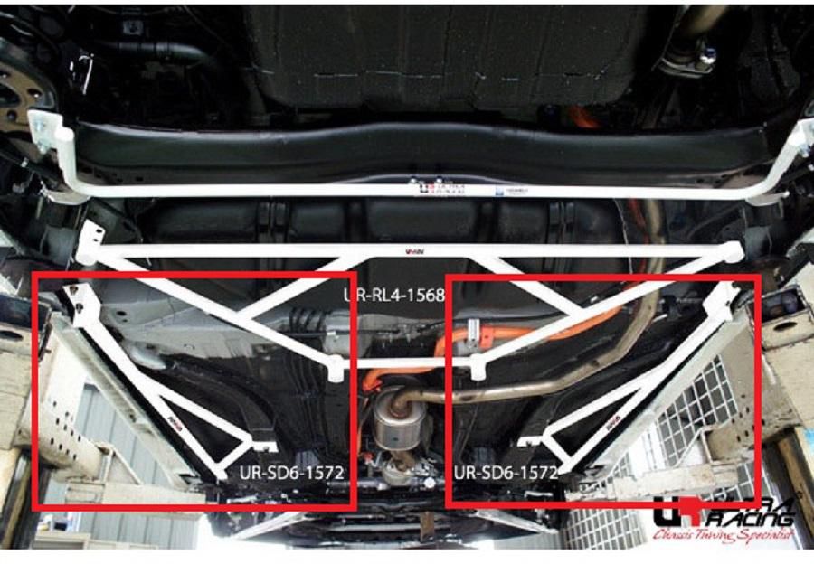 ULTRA RACING 6 Point Side Lower Bar:Honda CRZ 1.5 '10 [SD6-1572]