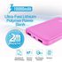 OnePlus 5T Power Bank, Portable 10000mAh Dual USB 3A Output Charger with Auto-Voltage Regulation for Smartphones, Tablets, Promate Voltag-10 Pink