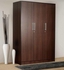 Get MDF Wood Wardrobe 3 Door, 120x50x200 Cm - Brown with best offers | Raneen.com