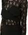 Zaful Hollow Lace Spliced Dress - Black