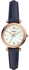 Fossil Carlie Mini Women's Mother Of Pearl Dial Leather Analog Watch - ES4502
