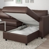 VIMLE Corner sofa-bed, 5-seat, with chaise longue, Farsta dark brown