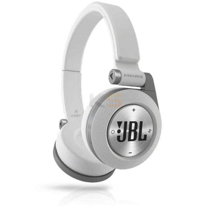 JBL E40BT High-Performance Wireless On-Ear Bluetooth Stereo Headphone White