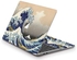 غطاء لاصق مزين بطبعة موجة كبيرة قبالة ساحل كاناغاوا لجهاز ماك بوك برو مقاس 13 بوصة إصدار 2020 بتصميم هوكوساي متعدد الألوان