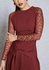 Wrap Front Tie Lace Sleeve Dress