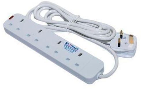 Rk Trust 4 Way Extension Cable - White