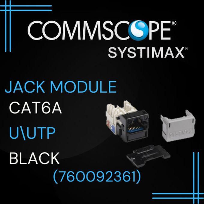 Systimax جاك مديول ماركه كوممسكوب كاتA6 اسود يو تي بي ار جي45
