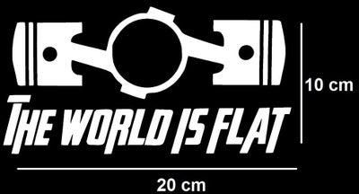 استيكر The World Is Flat - أبيض