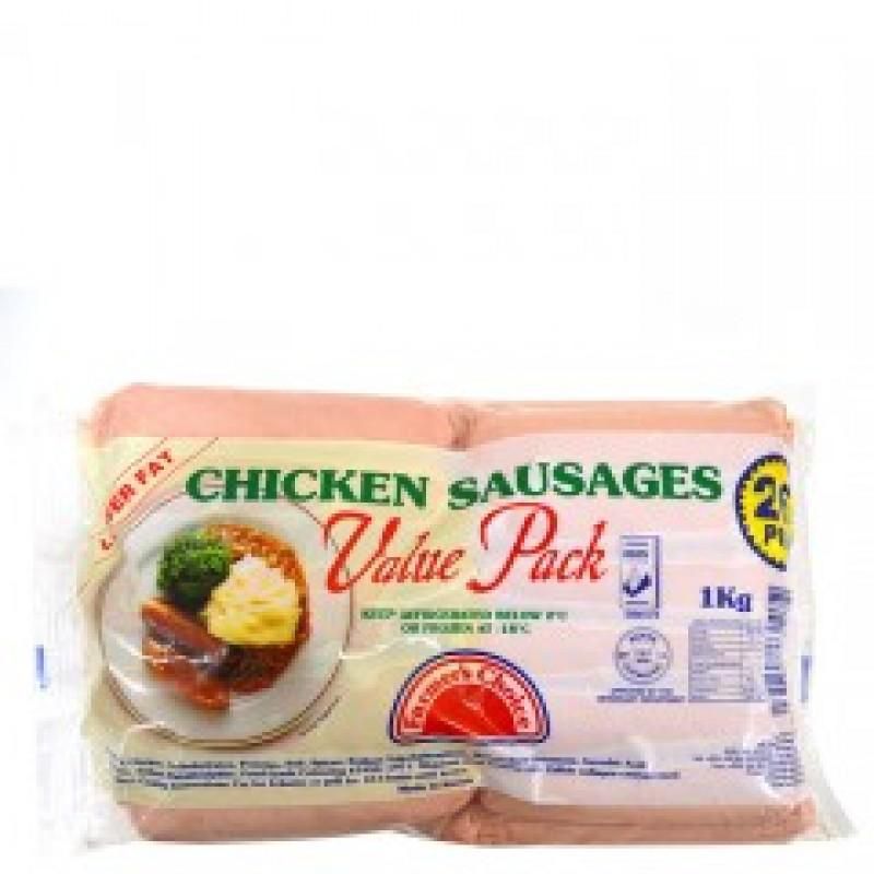 FARMERS CHOICE CHICKEN SAUSAGES VALUE PACK 1KG
