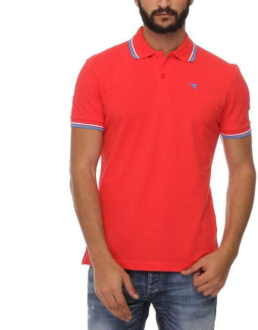 Diadora Men Cotton Polo Shirt - Red