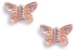 Bejewelled Butterfly Women's Stud Earrings - OBJ16MBE07