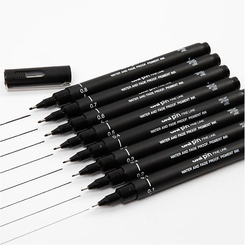 UNI PIN Technical Drawing Pen 0.1MM - 0.8MM (Black)