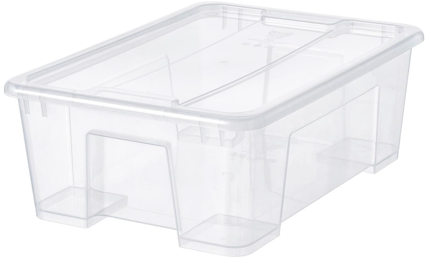 SAMLA Box with lid - transparent 39x28x14 cm/11 l