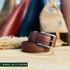 Natural Leather Leazus Casual Belt - Brown