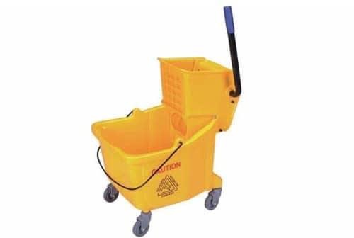 Plastic Single Mop Bucket Trolley With Side Press Wringer