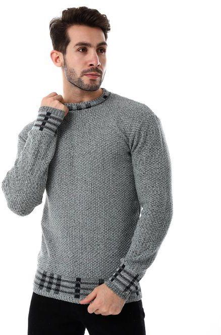 Caesar Wool Mens Pullover With Multi Design