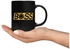 مج قهوة بطبعة لكلمة "Boss" أسود/ذهبي 250مل