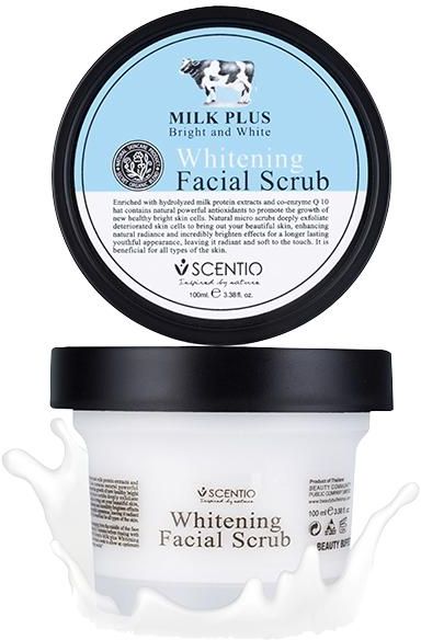 Beauty Buffet Milk Plus Whitening Facial Scrub Milk Q10 Moisturizing Facial Scrub