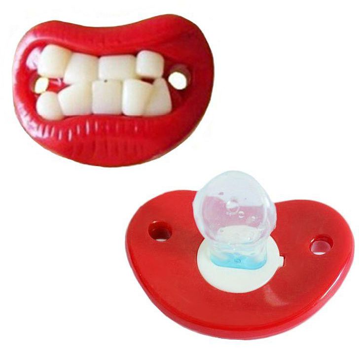 Baby Funny Children Novelty Nibbler Lips Teeth Pacifier clips Nipple nipples baby nipple soother
