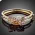 18K Gold Plated Gold Colour Stellux Austrian Crystal Bangle