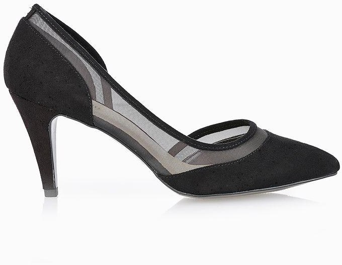 Cordry Side Mesh Pointy Toe Pumps