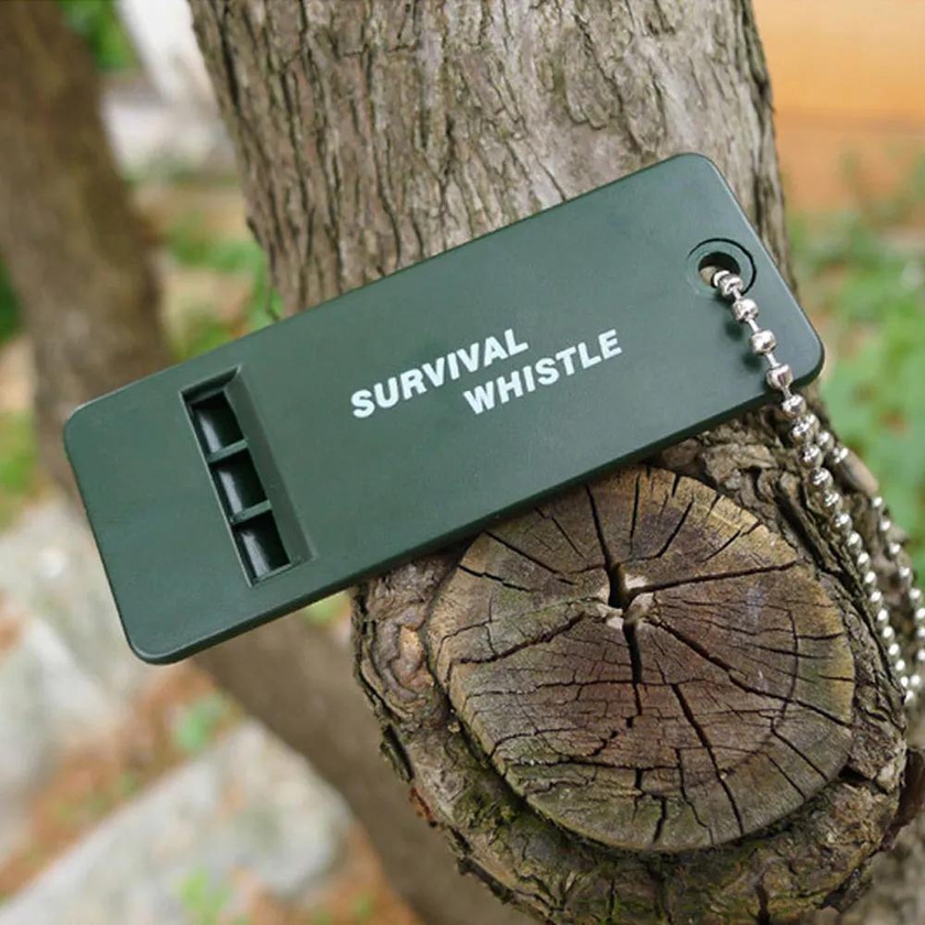 3-Frequency Whistle High Decibel Survival Whistle Keychain Rugby Referee Camping Hiking Emergency Survival Whistle Outdoor Tools