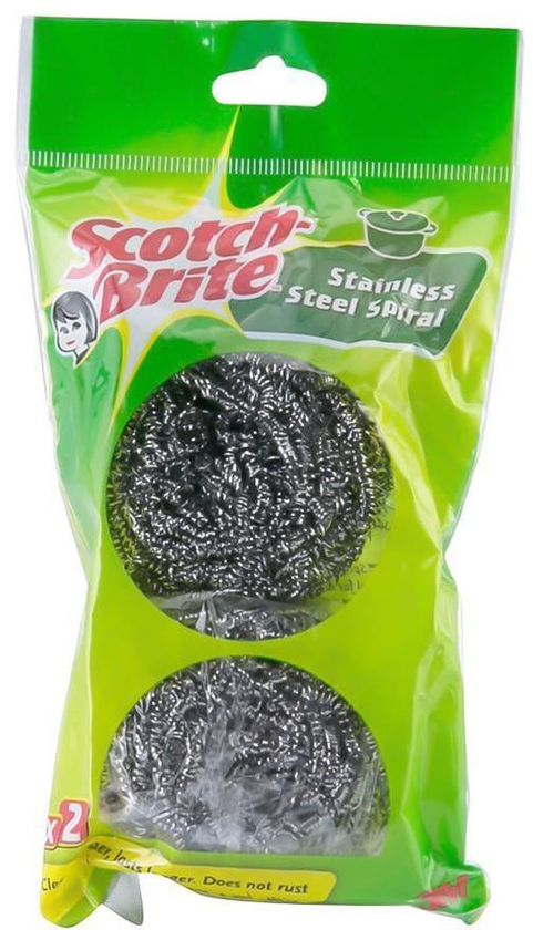 3M Scotch-Brite Stainless Steel Spiral Cleaners (Pack of 2)