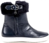 Versace Italia Dark Blue Pull On Boot For Women