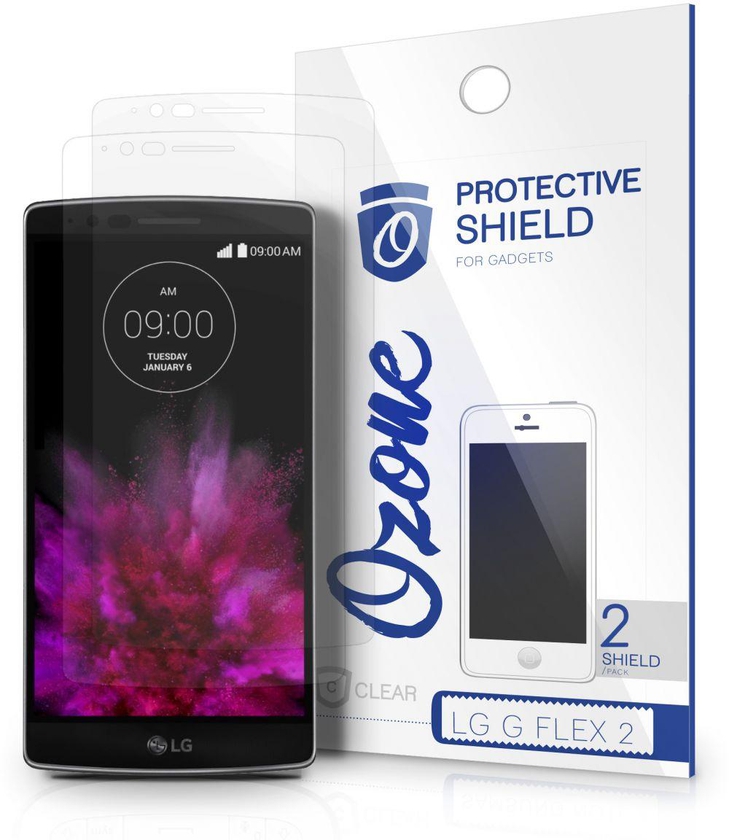 OZONE Crystal Clear HD Screen Protector Scratch Guard for LG G Flex 2 (Pack of 2)
