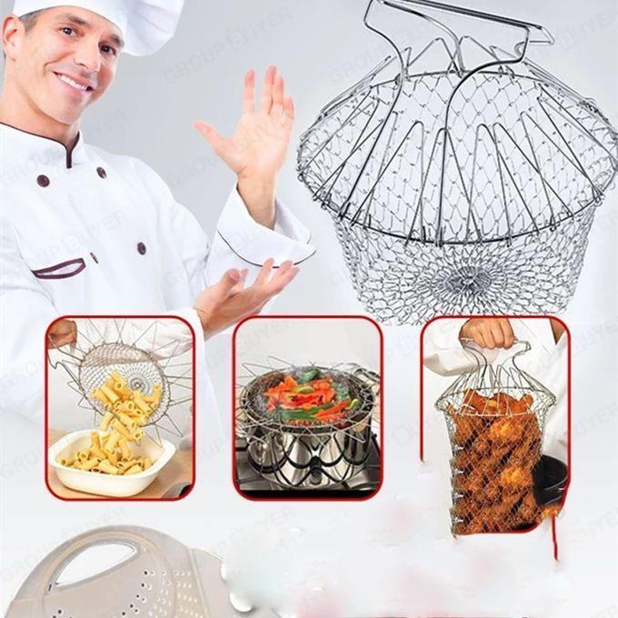 Stainless Steel New Chef Basket Strainer With Handles.