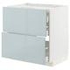 METOD / MAXIMERA Base cab f hob/2 fronts/3 drawers, white/Voxtorp matt white, 80x60 cm - IKEA
