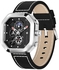 Sporty Waterproof Quartz Men's Watch-Lige Designer Watches - Black
