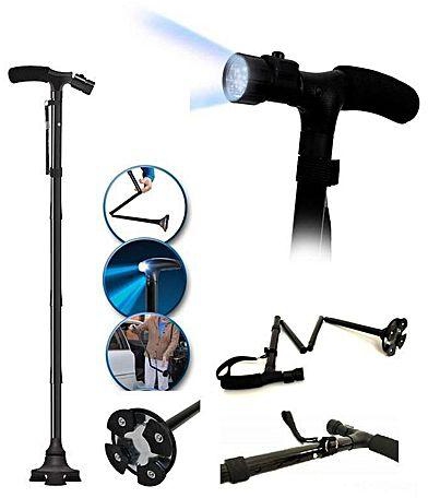 As Seen on TV Ultimate Magic Folding Cane with LED lamp - Black