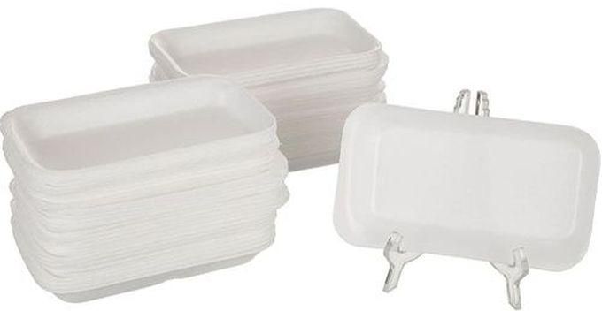 Ramadan Disposable Foam 1/2 Kilo Plates With Lids 75 Pcs