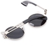 FSGS Reflective Blue Color Vintage Fashion Circle Cat Eye Colored Coating Sunglasses UV400 52118
