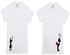 2-Piece Couple T-Shirt Set White