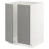 METOD Base cabinet for sink + 2 doors, white/Lerhyttan black stained, 60x60 cm - IKEA