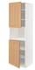 METOD خزانة عالية لميكروويف مع بابين/أرفف, أبيض/Ringhult أبيض, ‎60x60x200 سم‏ - IKEA