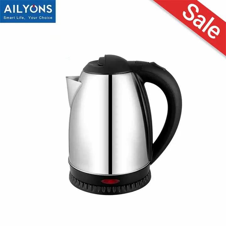 【Promotion】AILYONS/LYONS FK-0301 1.8L Silver & Black Stainless Steel Electric Kettles