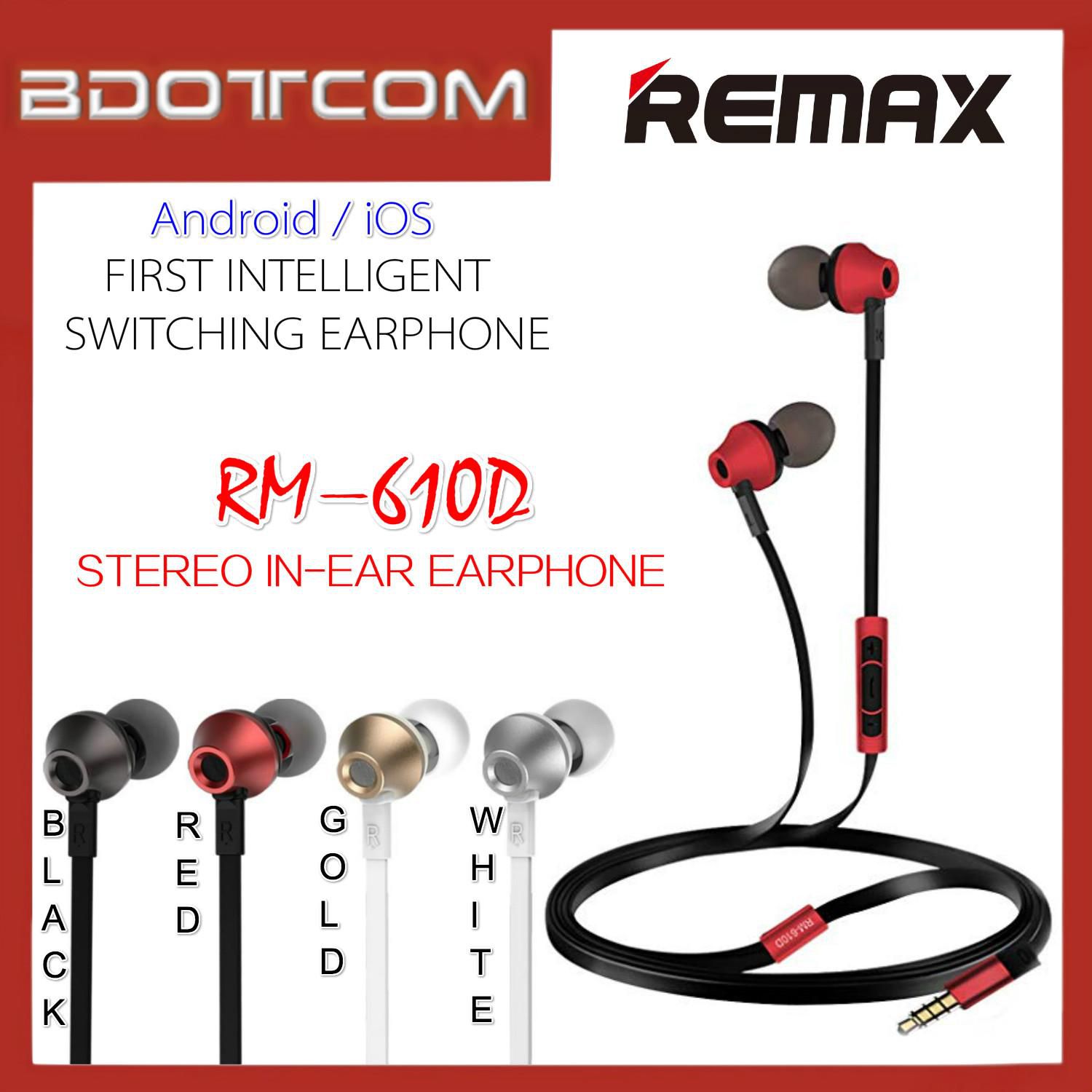 Remax 610D RM-610D In-Ear Stereo Earphone Headphone with Mic