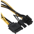 Power Extension 20cm 15 Pin SATA Male to 8 Pin 6+2 Pin Female Compatible with Graphic Video Card - 1 Piece
