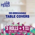 Hala table cover travel pack 3+1 rolls x 76 sheets