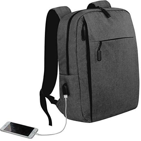 Laptop Backpack | School Bag with USB Charging | Durable business casual or travel laptop bags for men women students (Grey)