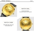 MINI FOCUS Women Quartz Watch Classic Fashion Watch with Leather Strap 3ATM Waterproof Female Watch Box Package Black & Gold