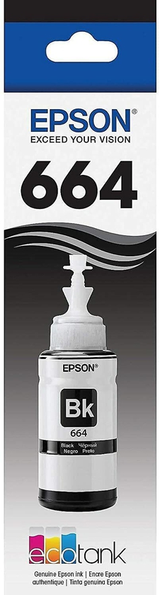 Epson T6641 Ecotank Black Color Ink Bottle 70ml Original Refill Ink