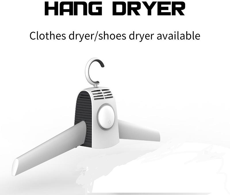 Electric  Clothes Airer Portable Home Hang Clothes Dryer Shoes Dryer Clothes hanger for Travel white 42*6.9*20