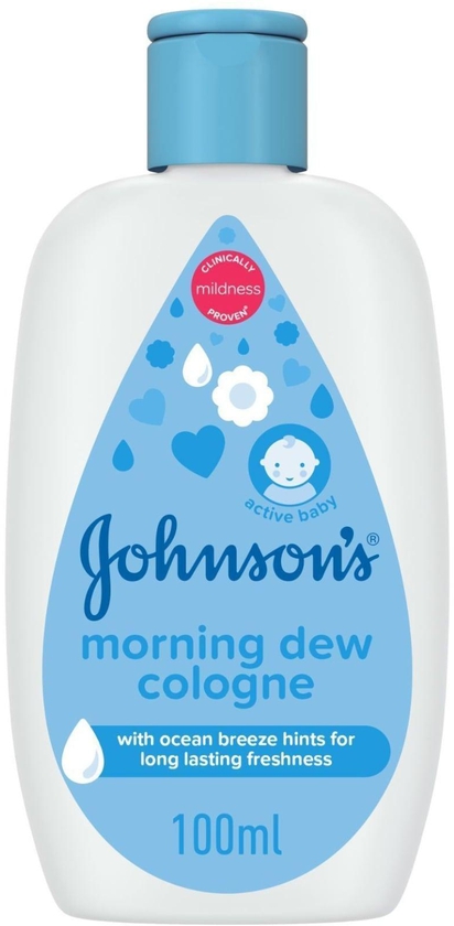Johnson&#39;s Morning Dew Baby Cologne Clear 100ml